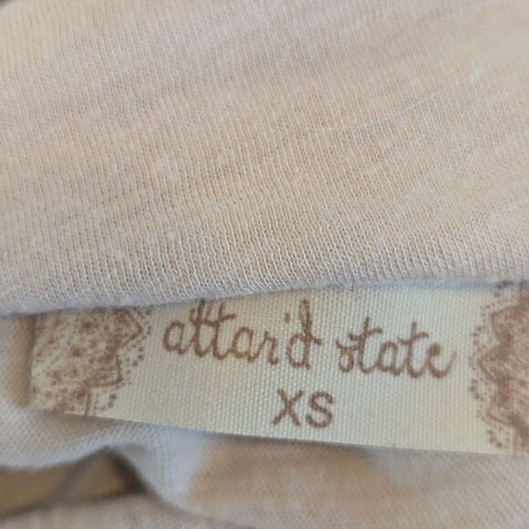 Altar'd State Anthropologie Oatmeal Babydoll Relaxed Top - Picture 6 of 6